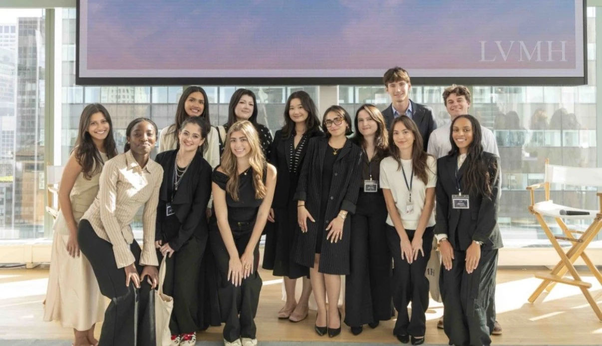 Jordyn with her fellow LVMH summer interns in New York